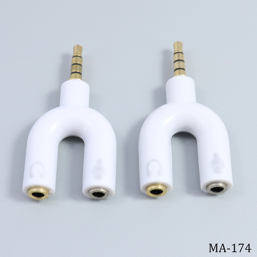3.5 Mm Jack Audio Splitter 1 Ingang 2 Uitgang Hoofdtelefoon 1 Mannelijke Voor 2 Vrouwelijke Adapter Audio Lijn 1 Tot 2 Aux Kabel 3.5 Mm