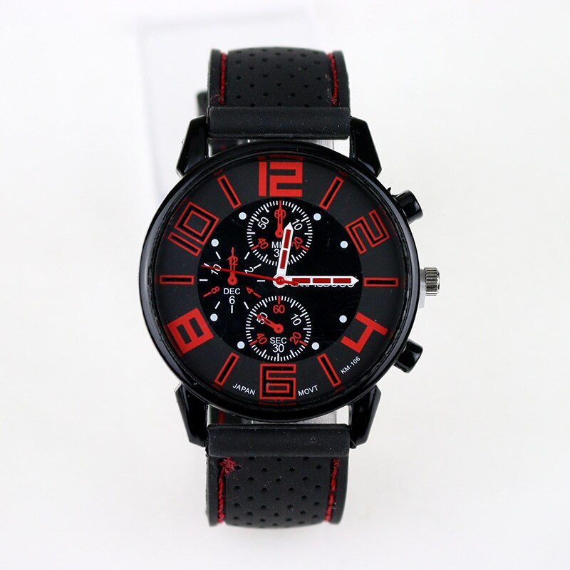 Sport Men's Ultra Thin Watches Men Business Stainless Steel Quartz Watch Relogio Masculino reloj hombre: Red