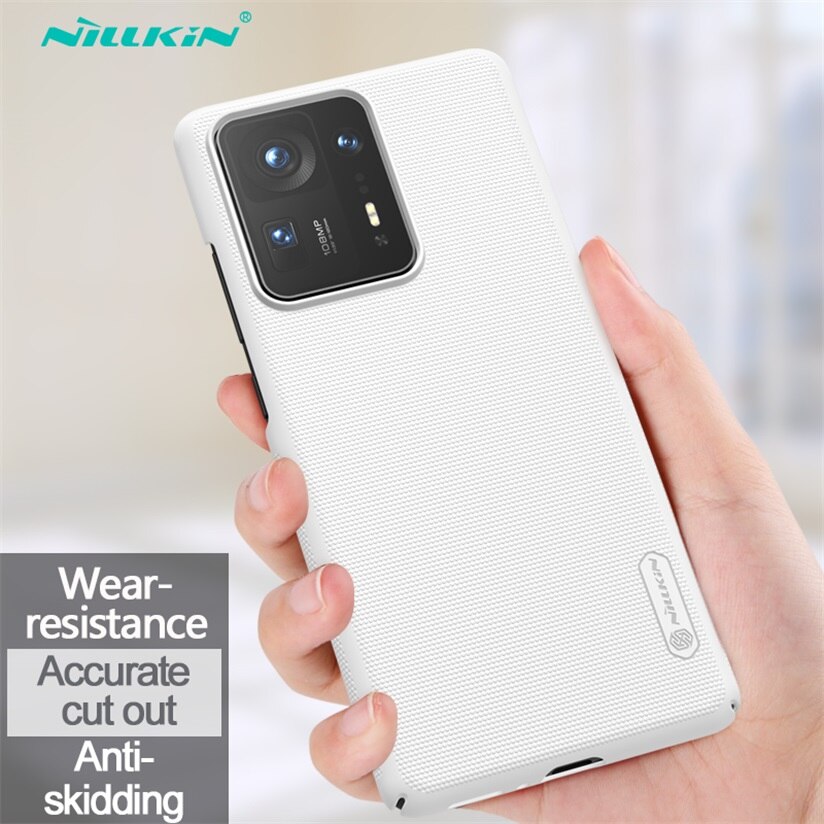 Voor Xiaomi Mix 4 Case Originele Nillkin Frosted Shield Business Hard Pc Phone Cover Voor Xiaomi Mi Mix4 telefoon Houder: White