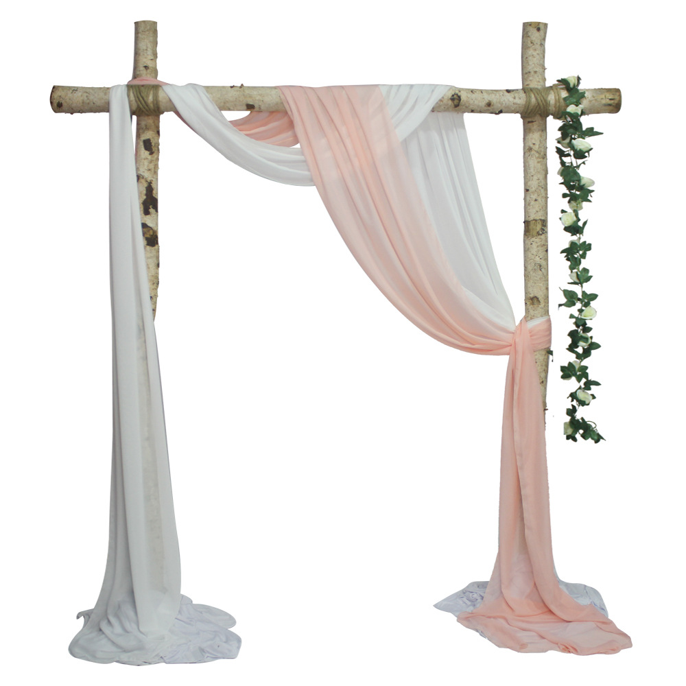 20FT Hochzeit Arch Drapieren Chiffon für Fotografie Chiffon Hochzeit Vorhänge Chiffon Stoff Kulissen Für Wohnzimmer: 2pcs-A