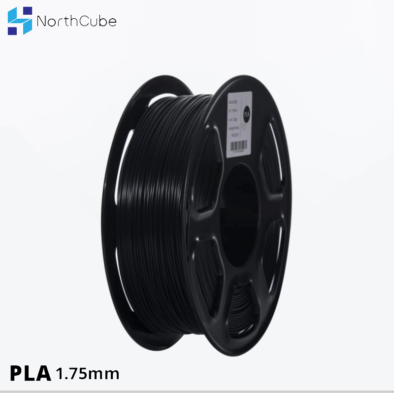 Northcube 3d printer pla filament 1.75mm voor 3d printers , 1kg(2.2 lbs)  +/- 0.02mm zwart