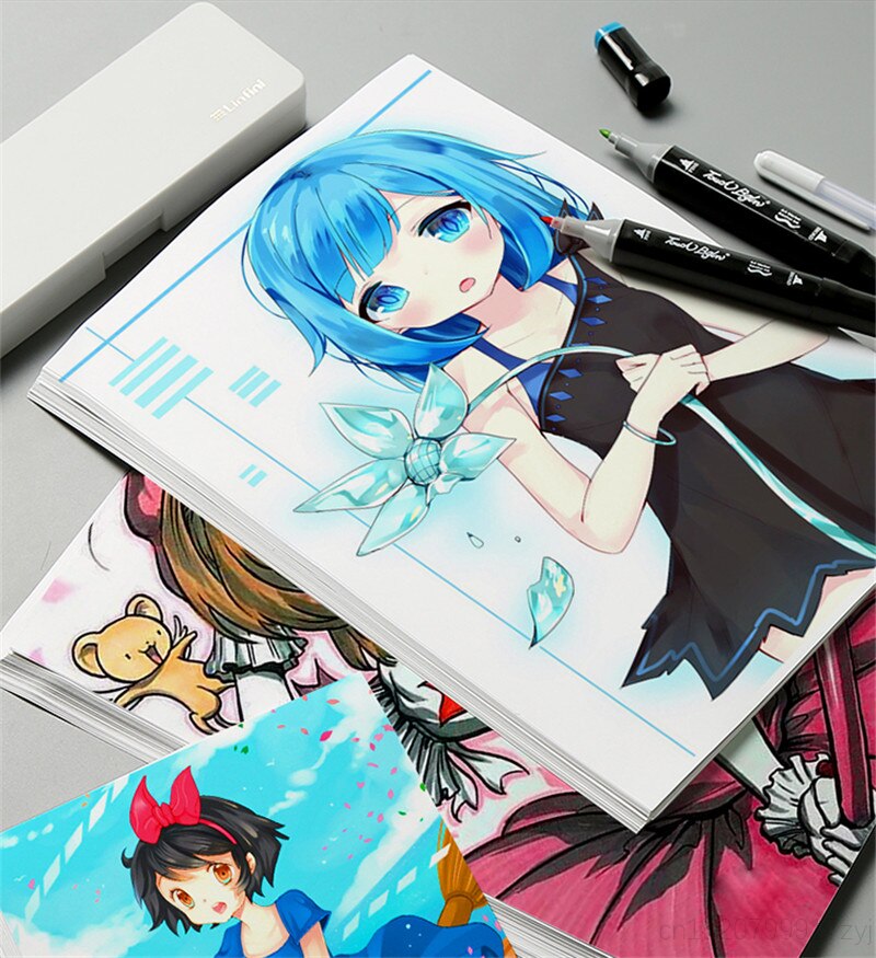 120g 50Sheets A5/A4/A3 Marker Paper Maker Pad Bright White Cartridge Drawing Paper Paper for Hand Copy Graffiti Painting