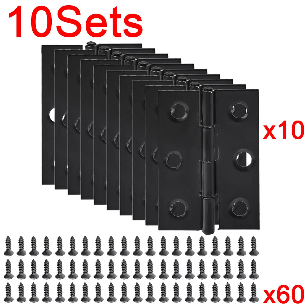 1–10 Stück schwarze Türscharniere, Edelstahl, Möbel-Stoßscharniere, Fenster, Schrank, Schublade, flache Scharniere, 2-Zoll-Türschließer, Hardware-Werkzeug: Rosa