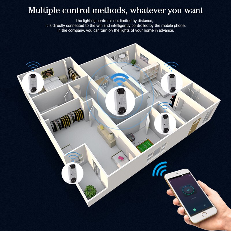 Tuya smart home control WiFi Smart Switch Light sensor Universal Breaker Timer Smart Life APP Wireless with Alexa Google Home