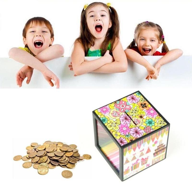 Hucha mágica creativa, Gadgets divertidos, caja de luz Flash, hucha mágica, de cumpleaños para niños