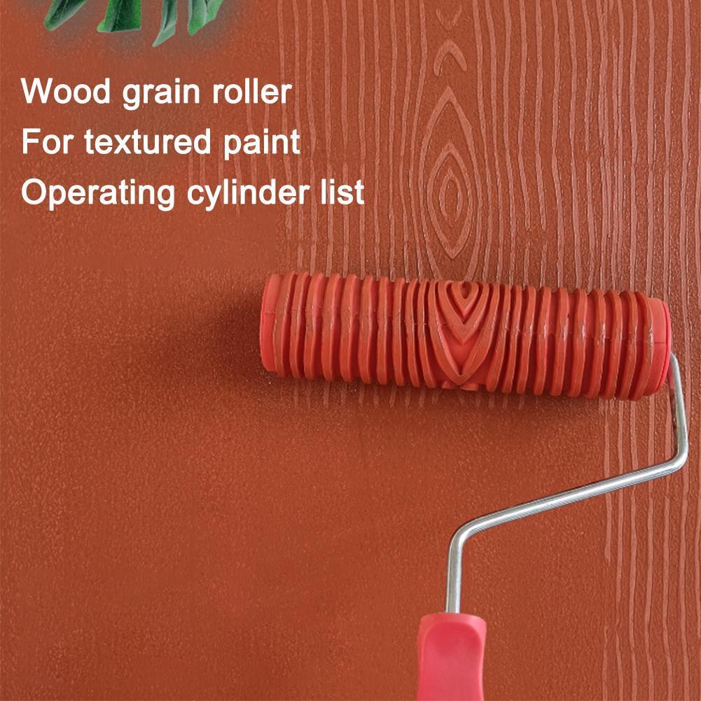 Wood Grain Roller 3D Brick Pattern Paint Roller Brick Pattern Concrete Stamper 7" Decorative Texture Roller Hand Tool
