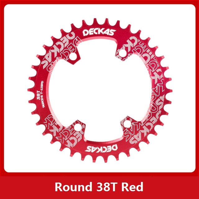 Deckas 96BCD Round / Oval Narrow Wide Chainring 32T 34T 36T 38T Mountain Bike Chainring for SHIMANO XT SLX M7000/M8000/M9000: Round 38T Red