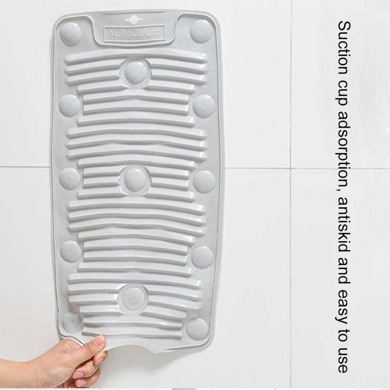 Portable Grey Silicone Washboard Laundry Tool Household Washboard Folding Laundry Washing Board Anti-slip Mat M2Z9