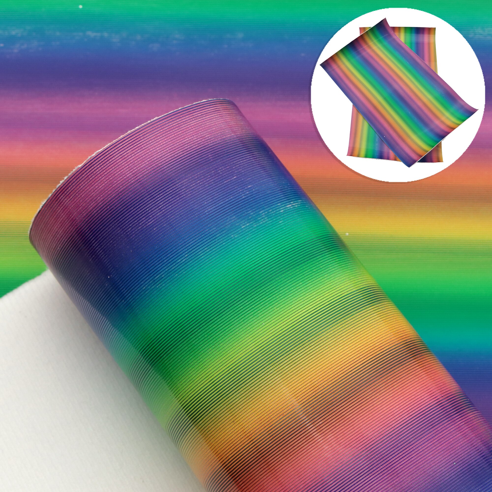 20*33cm 3D reja Bump textura raya Arco Iris gradiente Color piel sintética lámina para la ropa tapicería pendientes DIY lazos, 1Yc14043: 1116944001