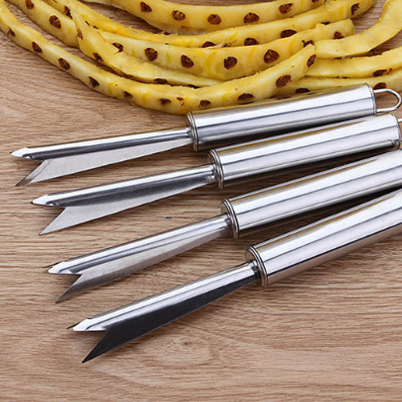Ananas Mes Fruit Gereedschap Ananas Vork Roestvrij Staal Ananas Dunschiller 1 Pcs Ananas Schop Portable Antislip Handvat