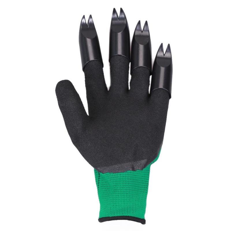 Luvas de plástico abs garras, 4 unidades, suprimentos jardim, planta, escavar, ferramenta de proteção