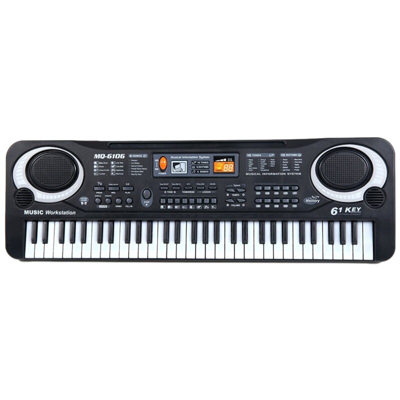 -61 tangenter digital musik elektronisk keyboard bord legetøj elektrisk klaver orgel til børn multifunktion og delikat: Default Title