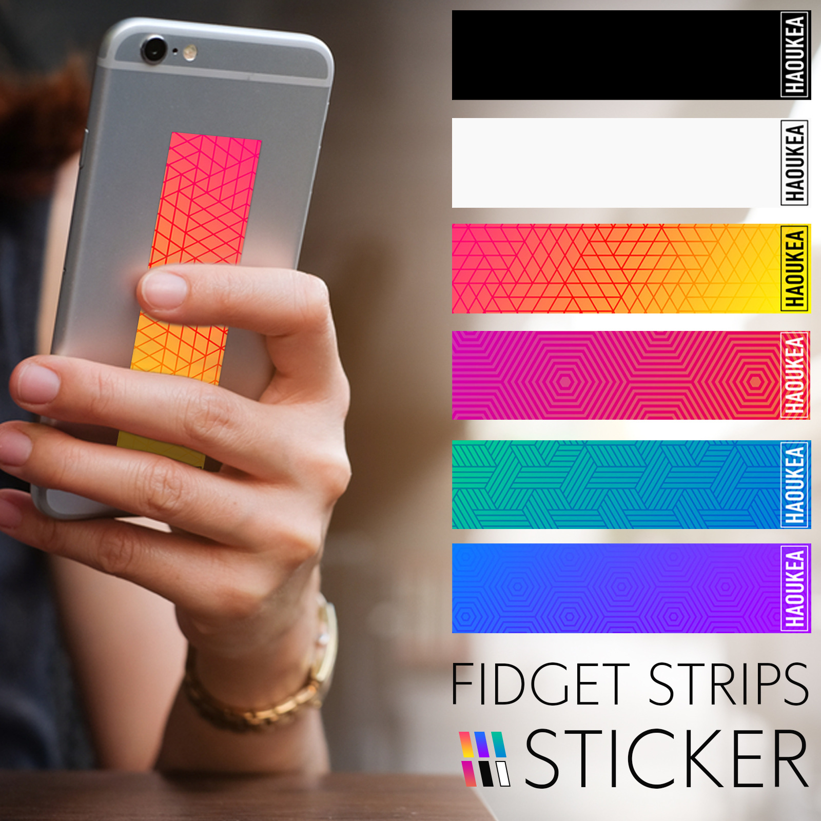 Anxiety Reducing Sticker DIY Phone Back Decals Pressure Relief Tool Decompression Color Sticker To Relieve Stress Anxiety