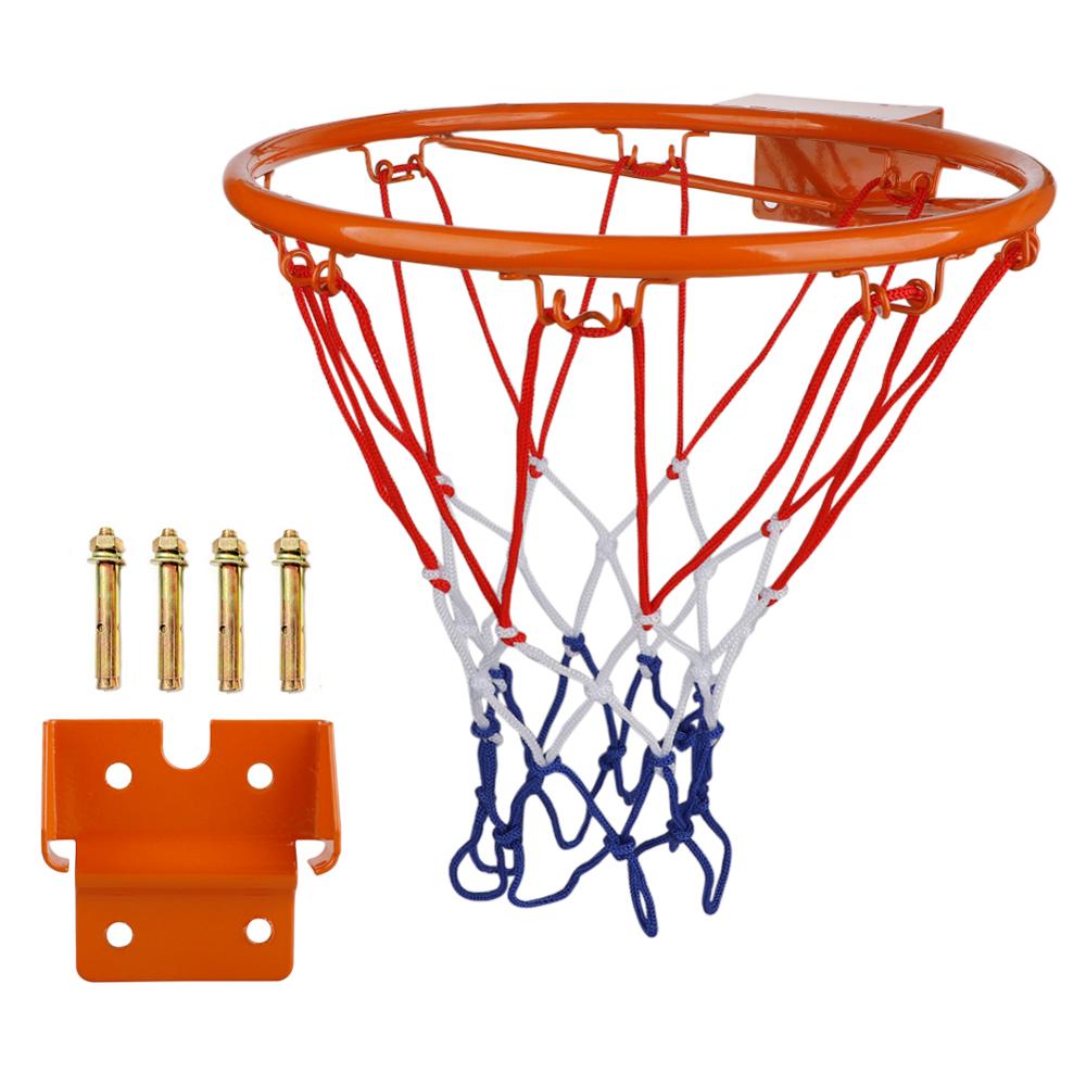 32cm Hanging Basketball Wall Mounted Goal Hoop Rim Net Sports Netting Indoor Outdoor Children's Basketball Box
