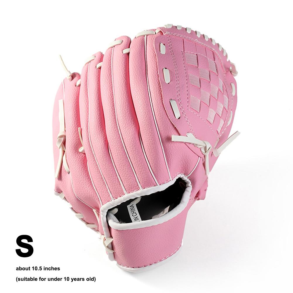 Outdoor Sport Drie kleuren Honkbal Handschoen Softbal Praktijk Apparatuur Grootte 10.5/11.5/12.5 Linkerhand voor Volwassen Man vrouw Trein: Roze / S