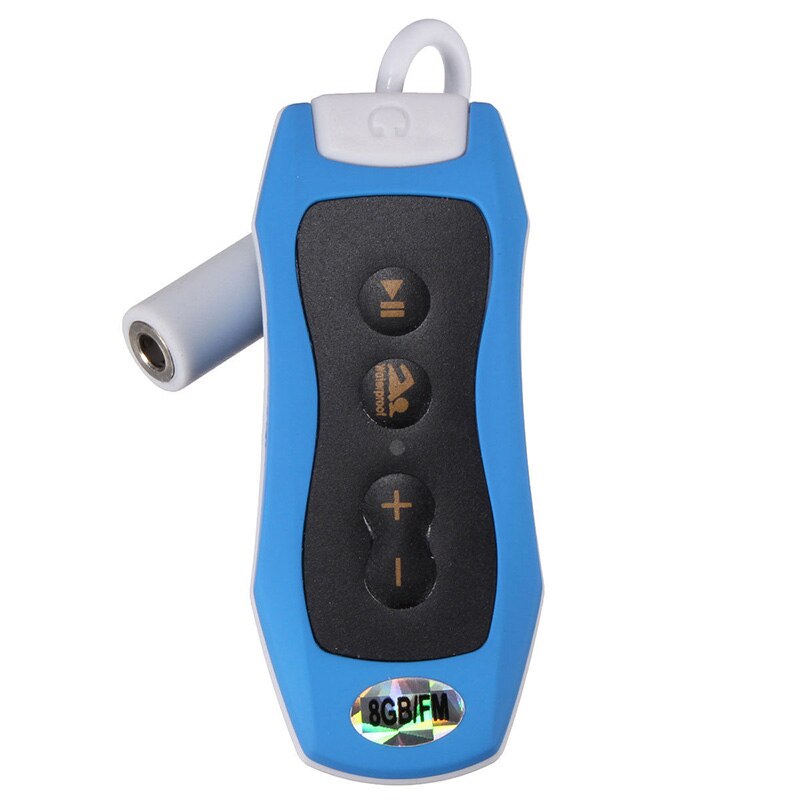 Auriculares impermeables con Radio FM + Spa submarinismo para natación con reproductor MP3 de 8GB: Blue