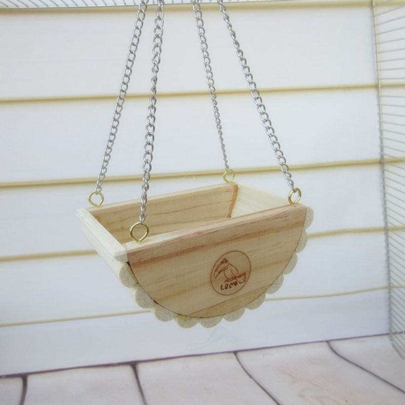 Natuurlijke Houten Schommel Rest Bed Mand Huis Speelgoed Voor Hamster Gerbil Rat Muis Kooi