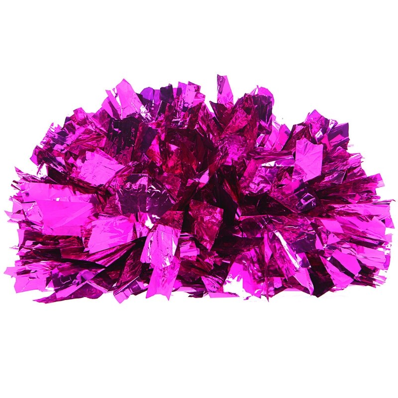 Handheld Pom Poms Cheerleader Cheerleading Cheer Dance Party Football Club Decor: Hot Pink