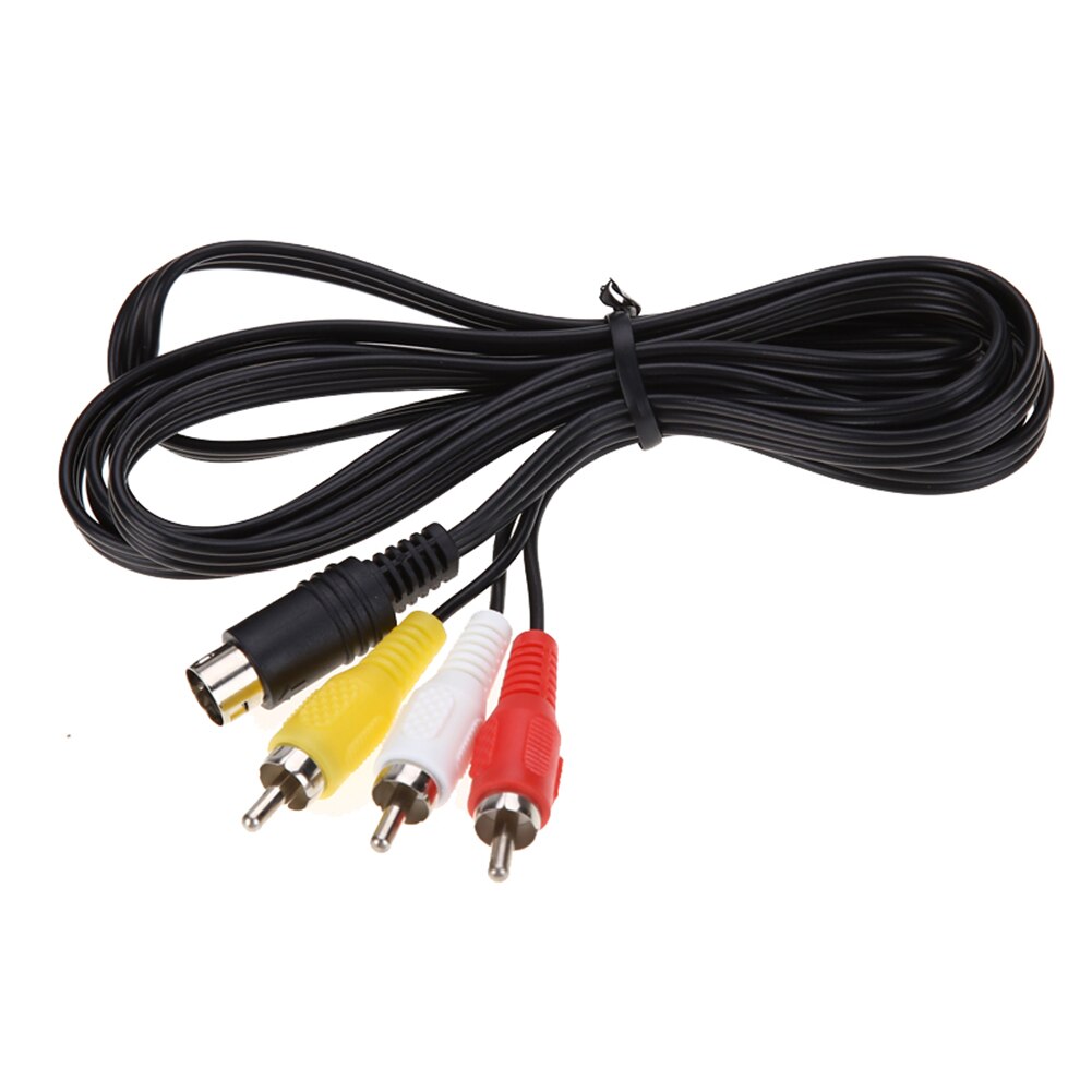 Duurzaam 9 Pin Game Audio Video Av-kabel Voor Sega Genesis 2 3 A/V Rca Connection Cord Draad voor Sega Genesis Ii/Iii 1.8M