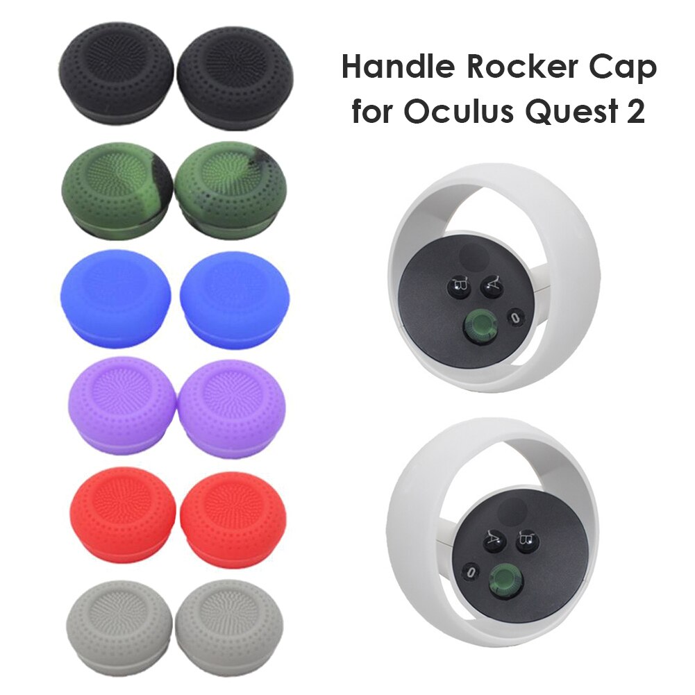 12 Stuks 6 Kleuren Siliconen Duimgrepen Analoge Stick Cap Cover Voor Oculus Quest 2 Touch Controller Accessoires