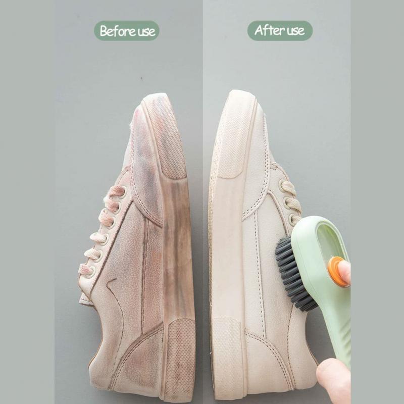 Cepillo de limpieza de cerdas suaves, cepillo líquido para zapatos, cepillo de mango largo, cepillo para ropa, tablero de ropa, herramienta de limpieza del hogar