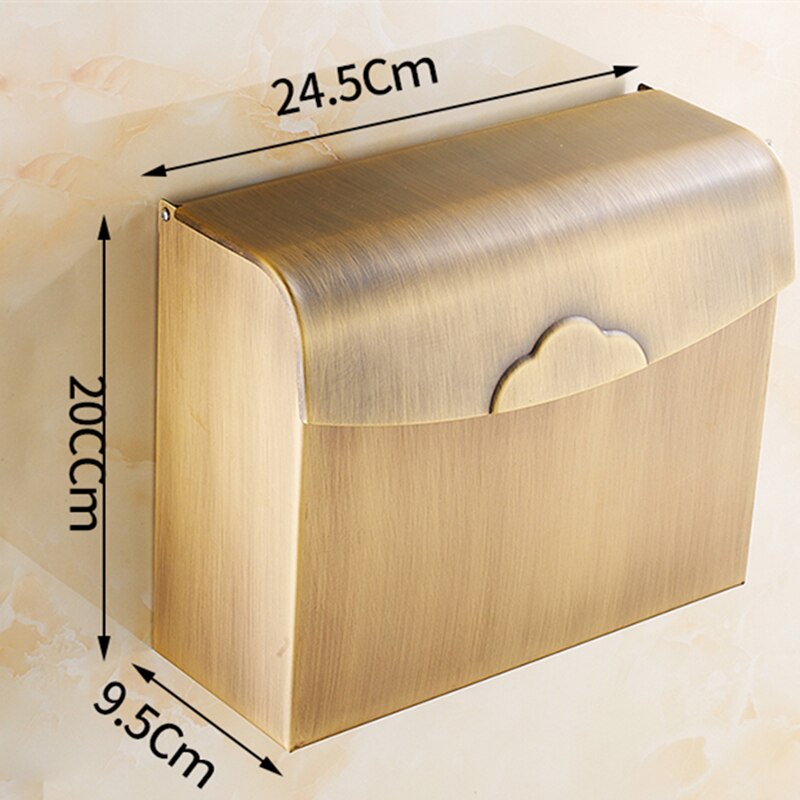 Ensemble d'accessoires de salle de bain en laiton brossé, ensemble d'accessoires de salle de bain solide, produits muraux, ensembles de matériel de bain Antique, brosse en Bronze huilé: paper box