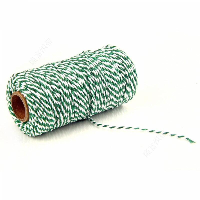 Dubbele Kleur Twisted Cords Diy Twisted Cords Verpakking Accessoires Katoen Baker Touw Touw Bruiloft Verpakking: Green