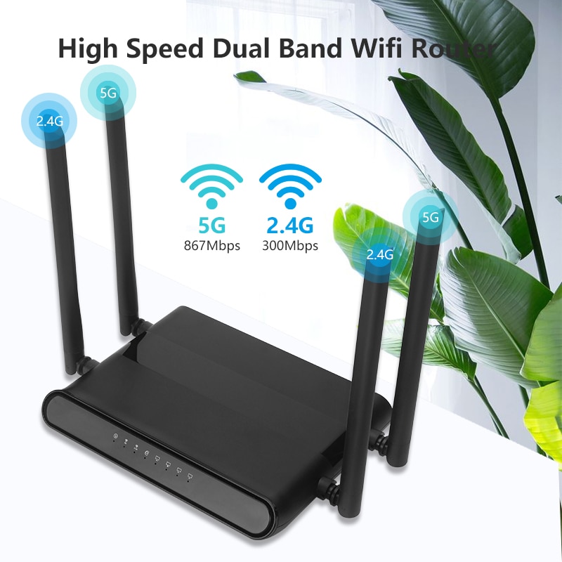 5 porte senza fili di wifi router usb 5ghz gigabit 802.11ac doppio gruppo musicale PPPoE accesso punto wifi maglia qos vpn forte segnale di vendita Calda