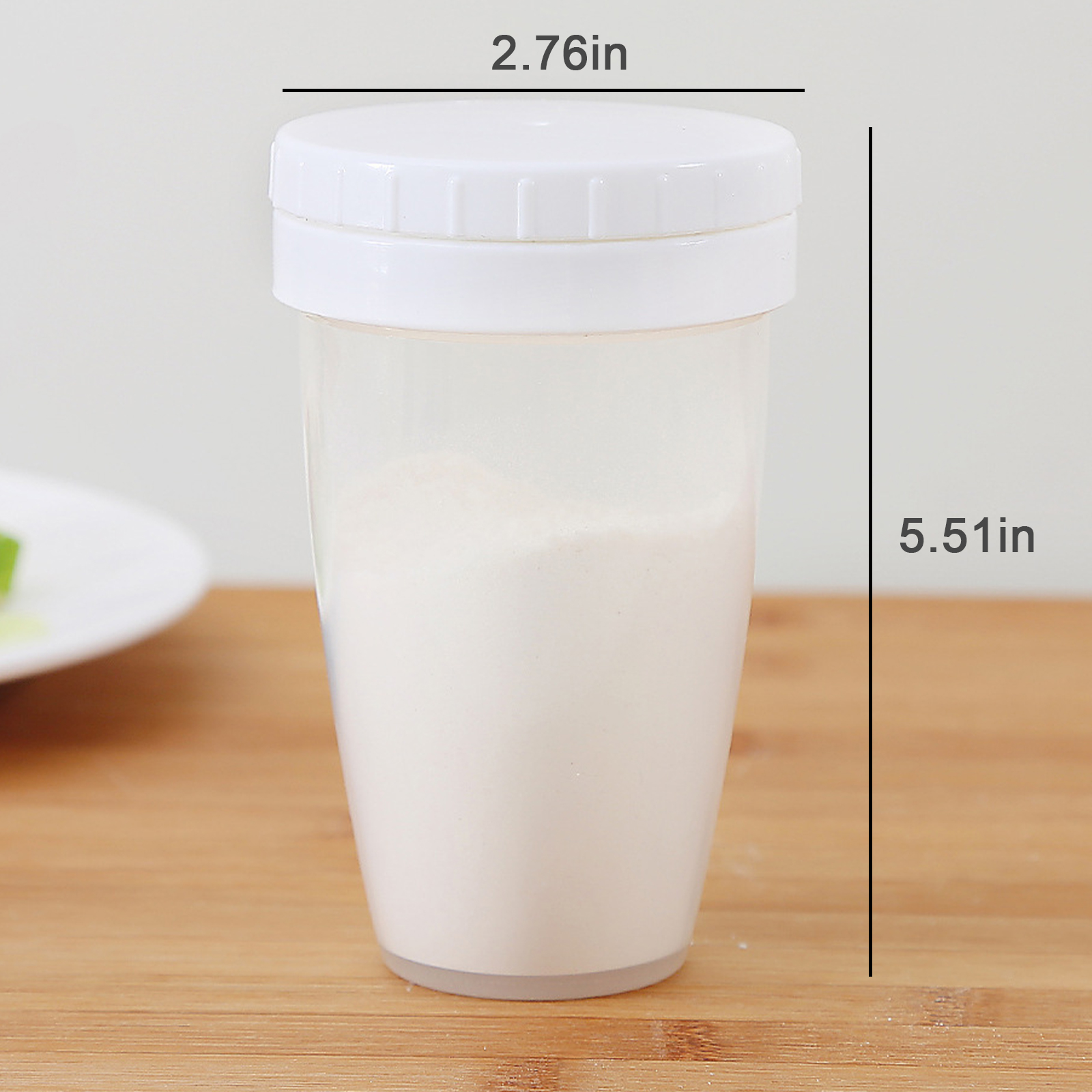 1pc Creativity Baking Dusting Jar Plastic Powder Chocolate Shaker Icing Sugar Powder Flour Powder Cocoa DIY Coffee Sifter Shaker