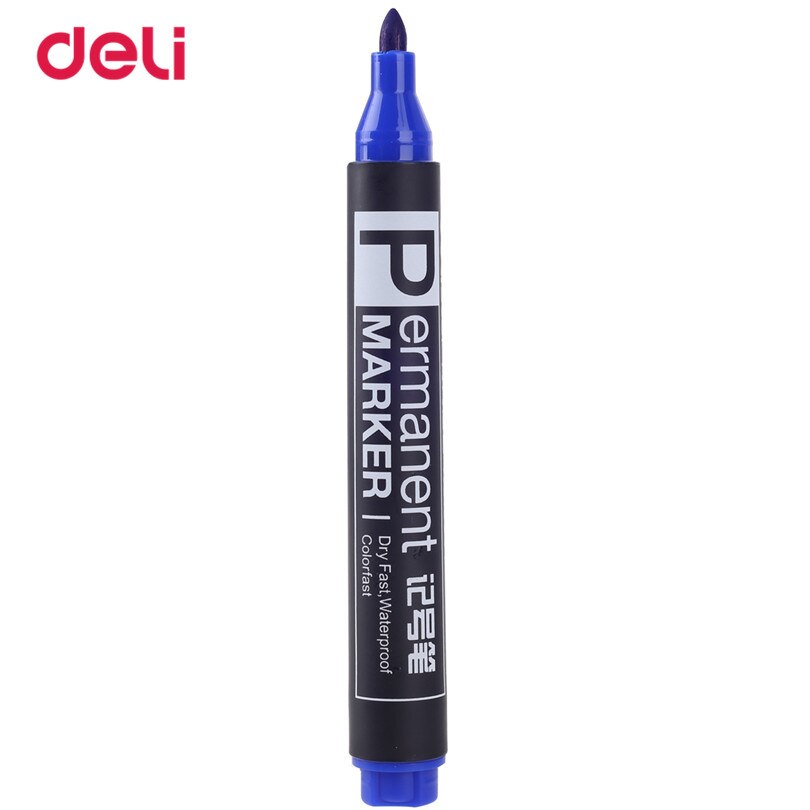 Deli Markeerstift Whiteboard Marker Blauwe Inkt Pen Uitwisbare Maker Pen Voor Witte Boord Briefpapier Kantoor Schoolbenodigdheden