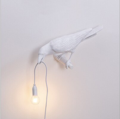 Vogel Lampe Wand Led Mit Stecker In Kabel Für Wohnzimmer Büro Nacht Hause Lichter Decor: WHITE