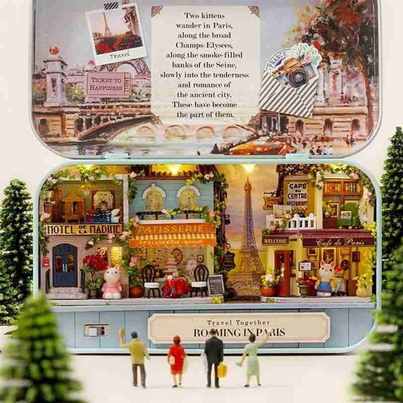 Diy Huisje Handgemaakte Grappige Doos Theatre Miniatuur Box Meubels Miniatuur Speelgoed Kinderen