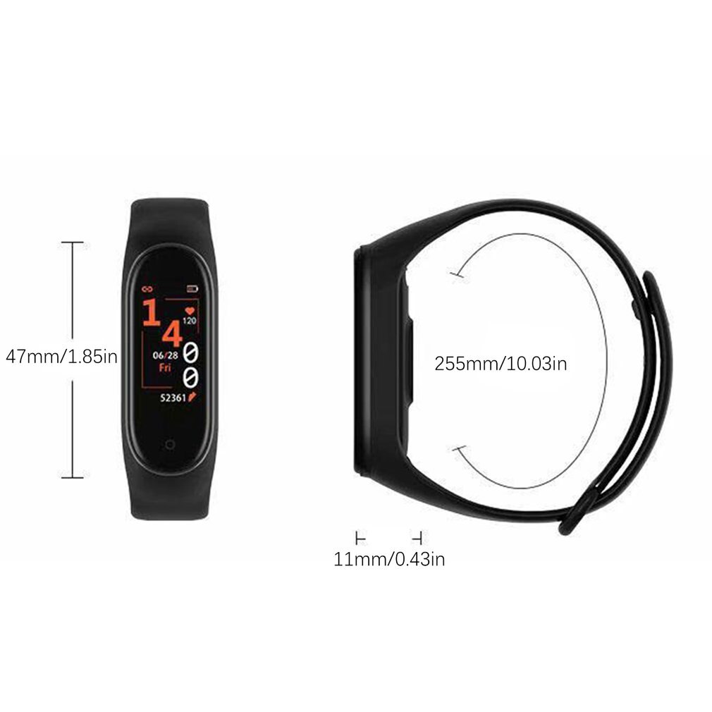 M4 Smart Band 4 Fitness Tracker Horloge Sport Armband Hartslag Bloeddruk Smartband Monitor Gezondheid Polsband