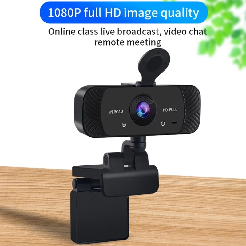 High Definition Webcam 1080P with Built-in Microphone USB 2.0 Autofocus Widescreen Camera for Laptop Video Calling