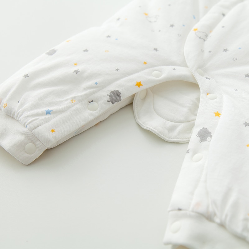 Bebis pojkar flickor byxor öppen gren dubbel lamm quiltade sig blöjbyxor babybyxor