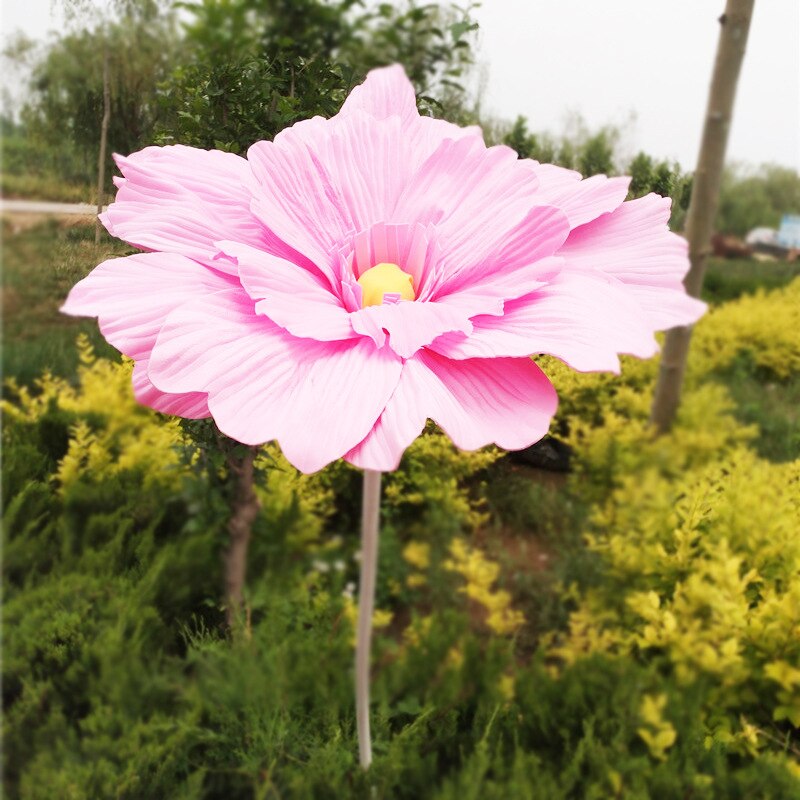 PE Artificial Giant Daisy Flower Head Wedding Background Flower Wall Wedding Decoration Shopping Mall Decorative Daisy Flower