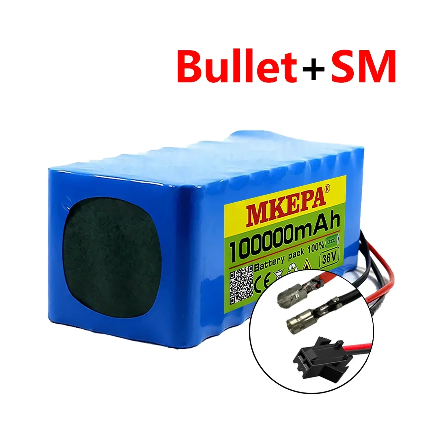 Skuter elektryczny 10S4P 100000 Akumulator litowy mAh 36 V 18650 Akumulator 36 V 100 Ah Skuter elektryczny Akumulator do skutera elektrycznego 36 V: BŁĘKITNA
