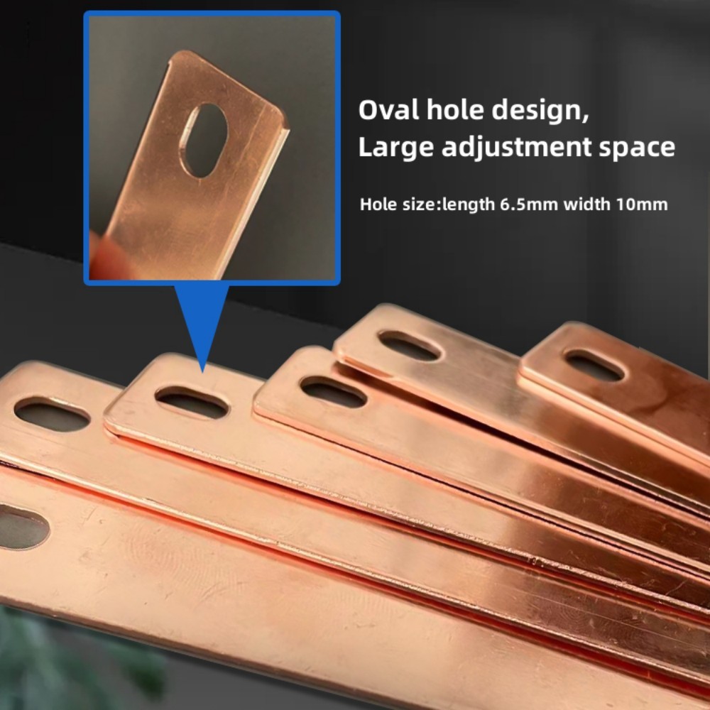 Bus Bars Connector Red Copper for LiFePO4 Cell 30Ah-300Ah Lithium Battery Red Copper Pickling Busbar Brass M6