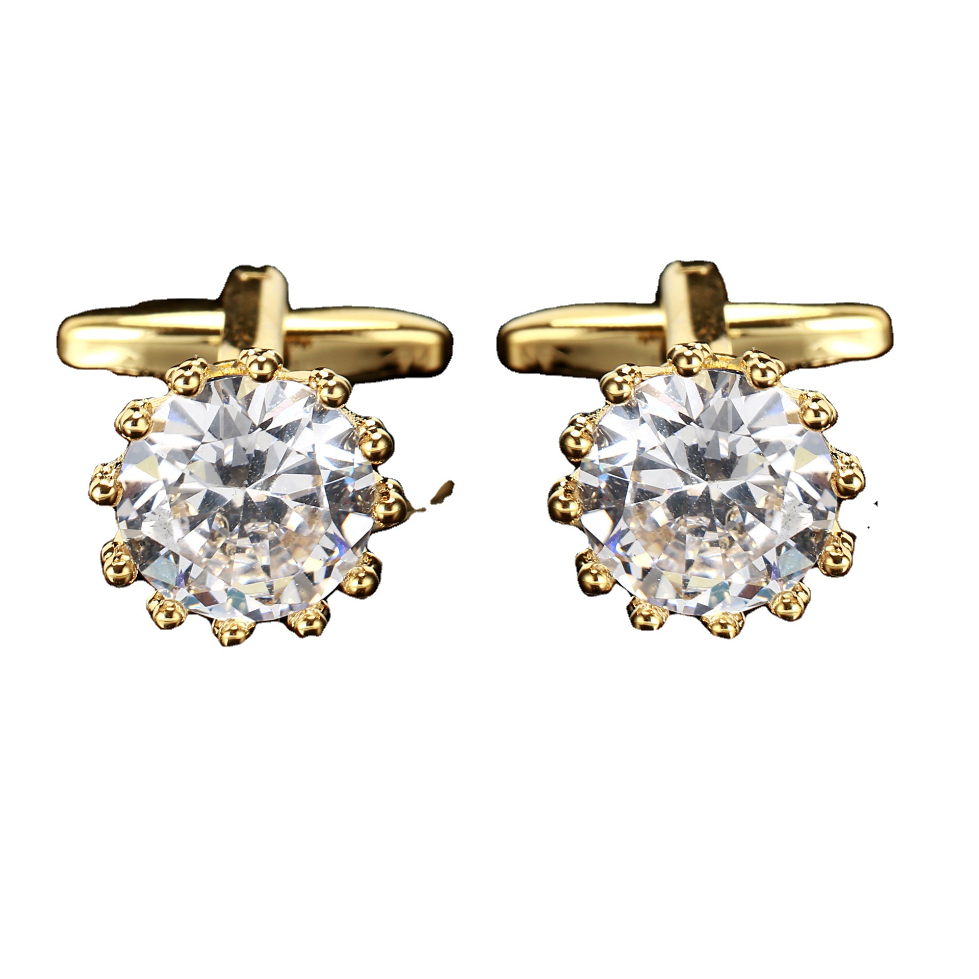 Luxury Rhinestone Cufflinks for Mens French Shirt Cuff Link Business Banquet Wedding Groom Anniversary Accessories Jewelry