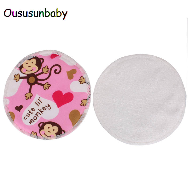 Oususunbaby 12 unids/lote reutilizable de mama almohadillas de bambú orgánico almohadilla para el pecho almohadillas de enfermería impermeable lavable alimentación Pad para mamá