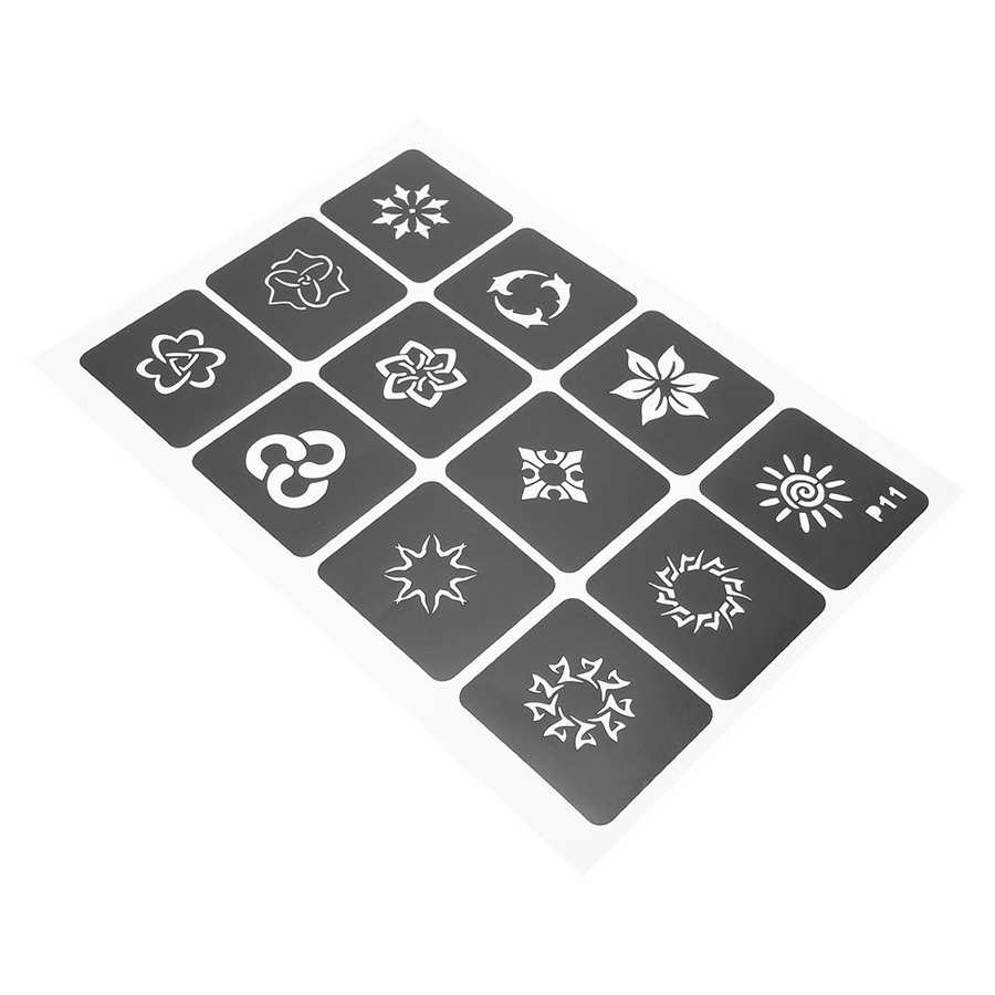 4 Sheets Temporary Tattoo Stencils Reusable Small Vicedeal 4 Sheets Temporary Tattoo Stencils Reusable Small Vicedeal
