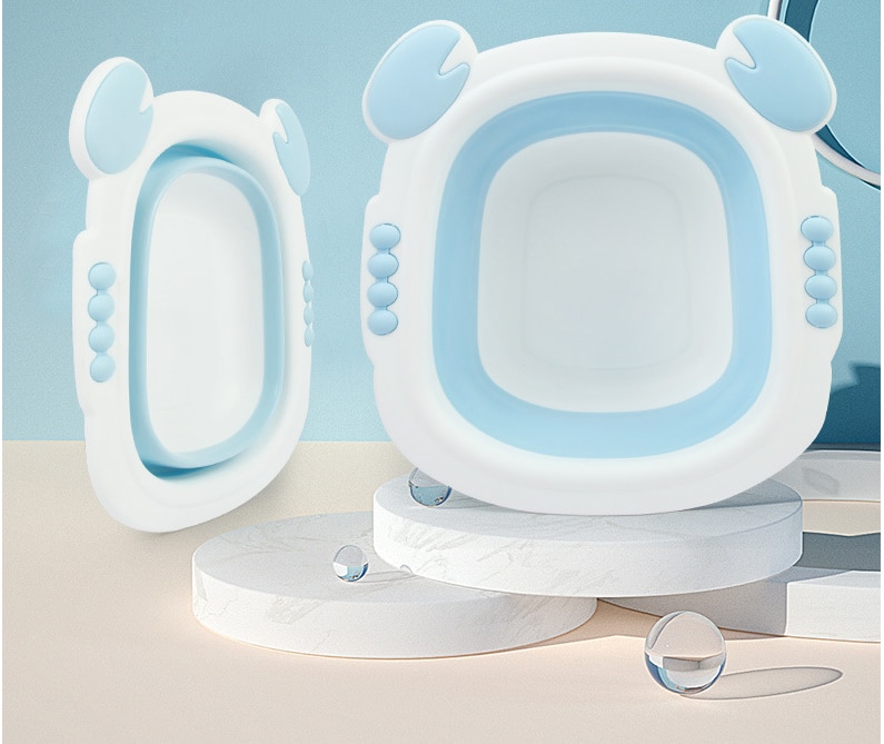 Baby Neugeborenen Klapp Waschbecken Baby Arsch waschen Tragbare Baby Waschen Becken Kunststoff zerschmettern nachweisen Badewanne Gesicht Fuß Waschbecken