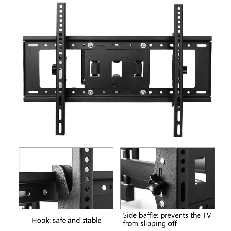 TV Wall Mount Bracket Dual Swivel Extension Tilt Rotation TV Wall Mount Bracket Fits Most 32-65 Inch LCD Flat/Curved TVs