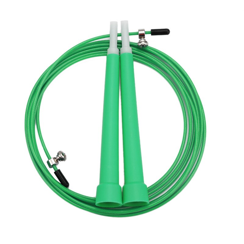 Cuerda de saltar, cuerda de saltar de velocidad Ultra, cable de acero, cuerdas para saltar para boxeo, gimnasio, entrenamiento de Fitness, 3 metros de velocidad ajustable, gimnasio 7: green
