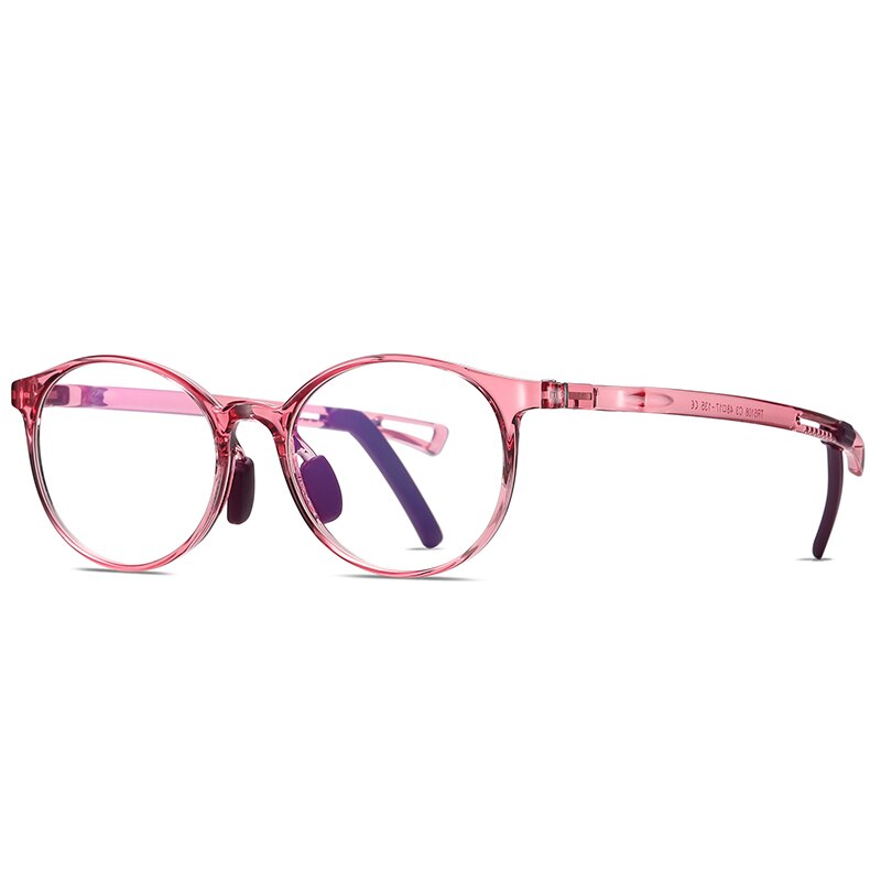 Enfants lunettes pour la vue 5-12 ans avec sangle Anti lumière bleue myopie Prescription lunettes ordinateur enfants lunettes TR90 rétro: Purple