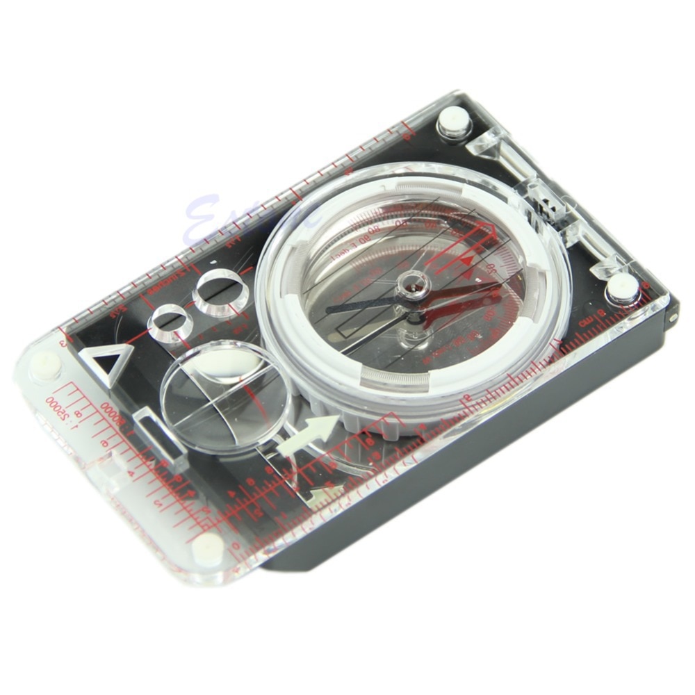Map Ruler Scale Mirror Navigation Compass Scouts Outdoor Camping Survival Kits27RD