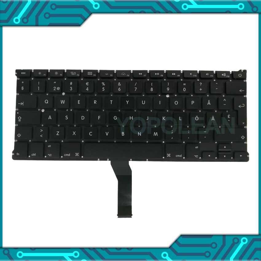 Sweden Swedish Laptop Keyboard For Macbook Air 13" A1369 A1466 Years