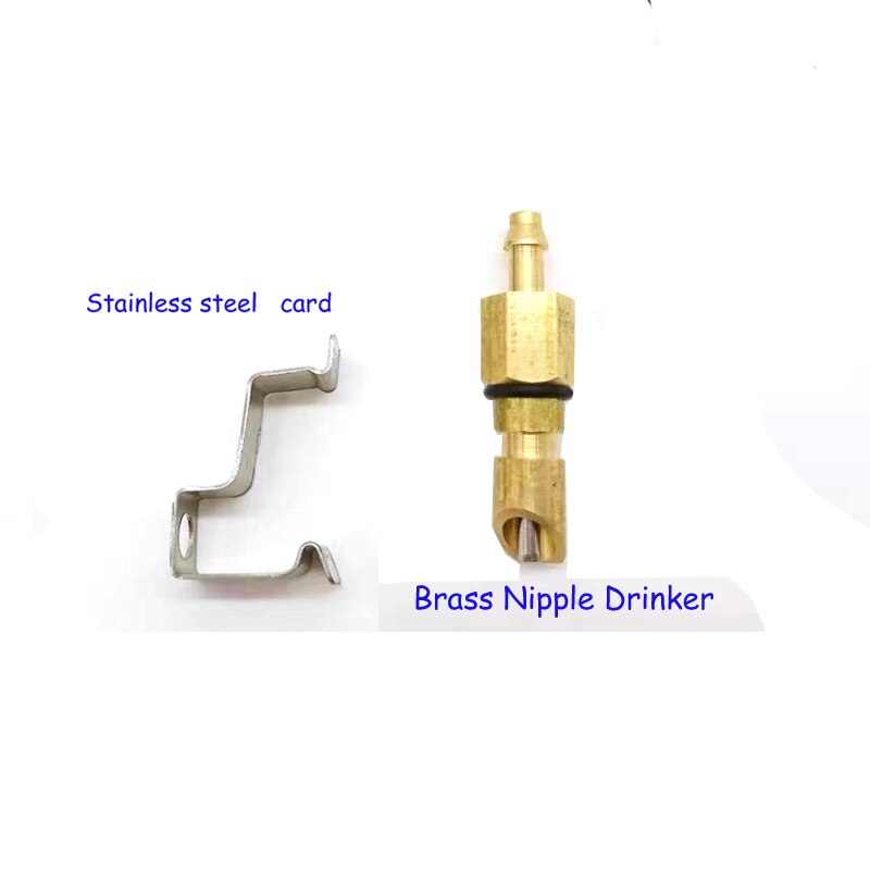 Rat Muis Water Drinknippel Automatische Dier Feeder Met Roestvrij Staal Kaart Pluimvee Apparatuur 10 Stks/partij: Drinker and card