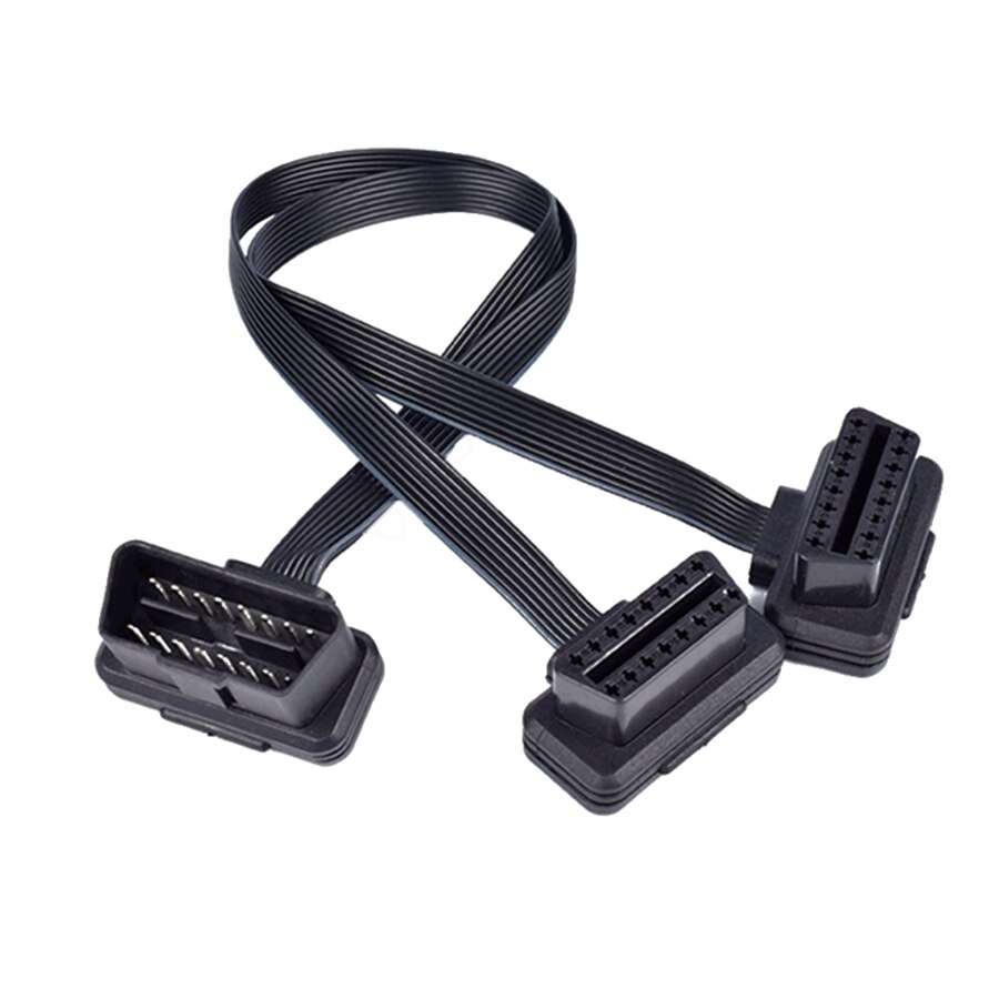 16Pin OBD2 Extension Opening Kabel Vrouwelijke Mannelijke Opening Connector Obd Ii ODB2 Auto Diagnostische Interface 30Cm 60Cm Mannelijke kabel