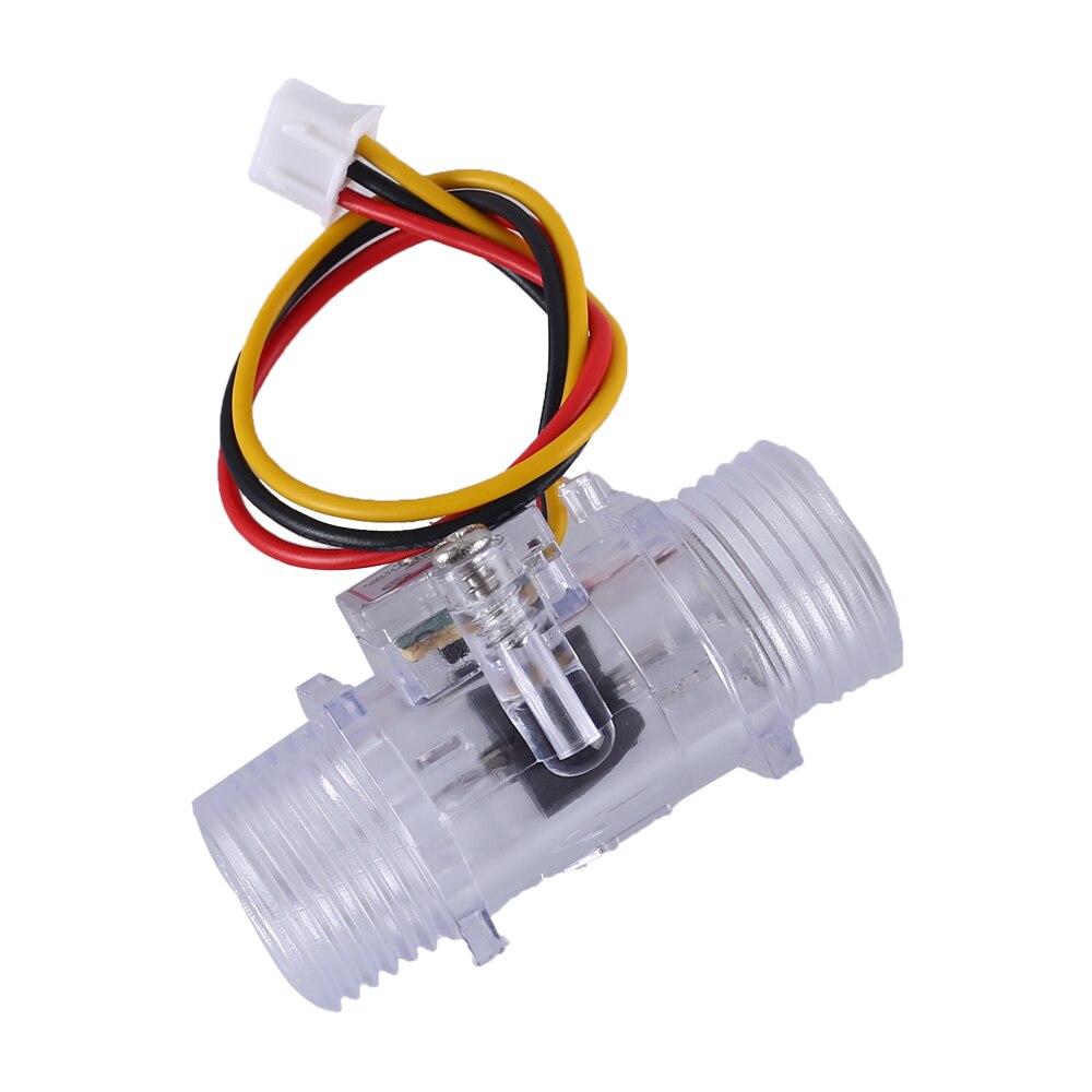 DN15 DC 5V 12V 1/2inch G1/2 Clear Water Flow Hall Sensor Switch Transparent Flowmeter Hall Sensor Counter 1.75MPa 30L/min